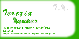 terezia mumper business card